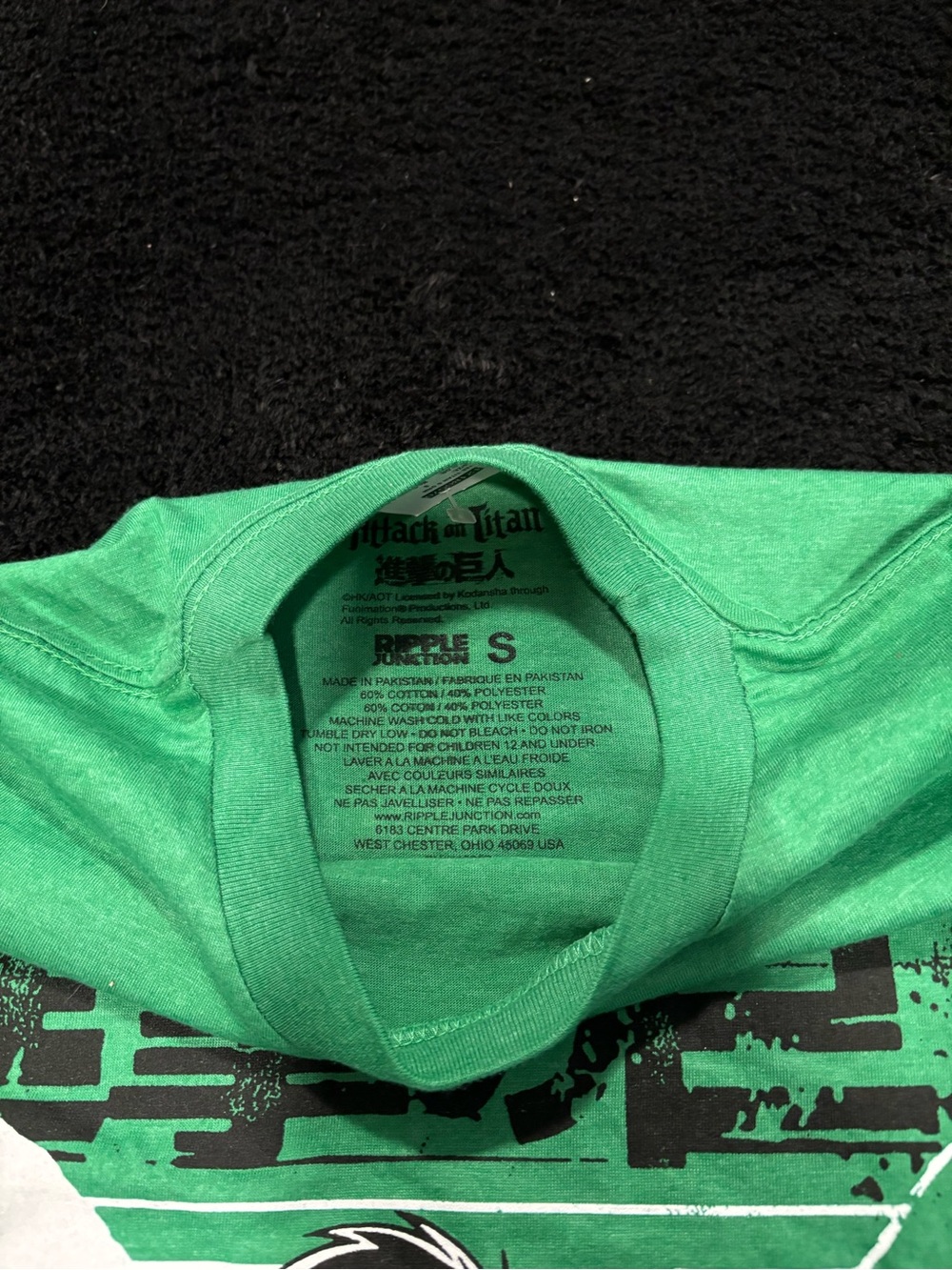 Ripple Junction Green Anime Character Graphic Tee - Picture 2 of 2